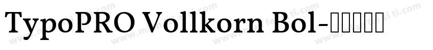 TypoPRO Vollkorn Bol字体转换